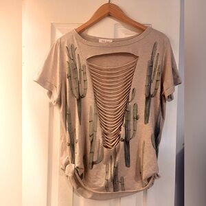 Casual Fun Cactus Western Style Top